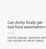 McDonald's drive-thru AI upgrade banner featuring Archy voice automation kiosk powered by Google.