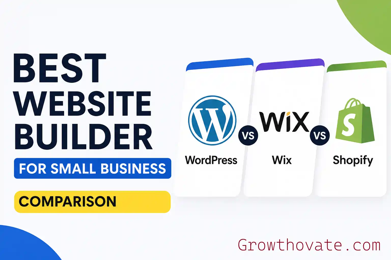 WordPress vs Wix vs Shopify – choosing the best website builder for a small business