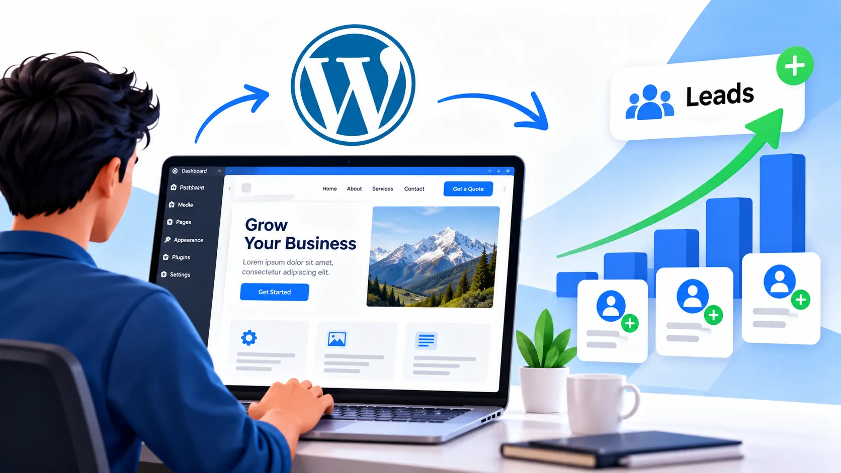 Fast WordPress website design built to generate leads and grow a business